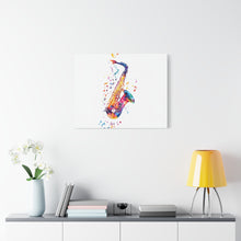 Load image into Gallery viewer, Vibrant Saxophone Canvas Wall Art - Perfect for Music Lovers
