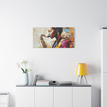 Load image into Gallery viewer, Saxophone Art Canvas, Elegant Wall Decor for Jazz Lovers, Music-Themed Home Decoration, Perfect Gift for Musicians, Unique Art Piece, [...]

