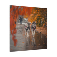 Load image into Gallery viewer, Husky Wall Art Canvas - Autumn Vibes Home Decor
