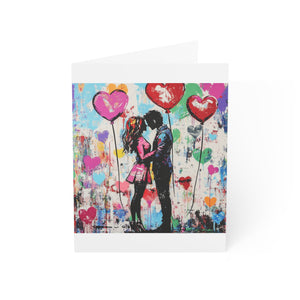 Romantic Greeting Cards Set - Colorful Love Balloons (1-50 pcs)