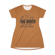 T-Shirt Dress (AOP) - Find Less