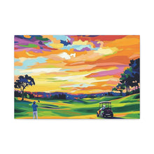 Load image into Gallery viewer, Vibrant Golf Sunset Canvas Art
