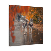 Load image into Gallery viewer, Husky Wall Art Canvas - Autumn Vibes Home Decor
