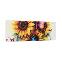 Load image into Gallery viewer, Vibrant Floral Canvas Wall Art, Butterfly Decor
