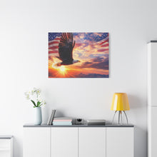 Load image into Gallery viewer, Eagle Sunset Canvas Wall Art - Patriotic Home Decor
