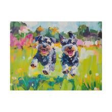 Load image into Gallery viewer, Playful Schnauzer Dogs Canvas Art
