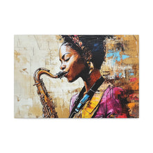 Load image into Gallery viewer, Saxophone Art Canvas, Elegant Wall Decor for Jazz Lovers, Music-Themed Home Decoration, Perfect Gift for Musicians, Unique Art Piece, [...]
