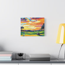 Load image into Gallery viewer, Vibrant Golf Sunset Canvas Art
