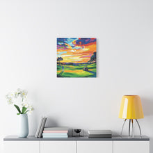 Load image into Gallery viewer, Vibrant Golf Sunset Canvas Art
