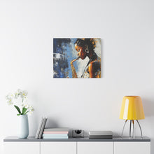 Load image into Gallery viewer, Saxophone Art Canvas, Music Lover Decor, Jazz Wall Art, Unique Gift for Musicians, Home Office Decoration, Inspirational Artwork
