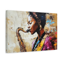 Load image into Gallery viewer, Saxophone Art Canvas, Elegant Wall Decor for Jazz Lovers, Music-Themed Home Decoration, Perfect Gift for Musicians, Unique Art Piece, [...]
