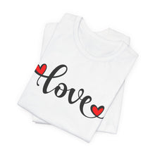 Load image into Gallery viewer, Love Graphic Unisex Short Sleeve Tee - Perfect for Valentine's Day and Everyday Wear
