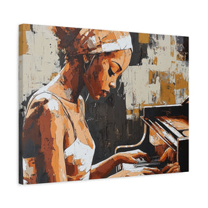Artistic Piano Canvas, Wall Art, Music Lover Gift, Home Decor, Jazz Wall Art, Unique Artwork