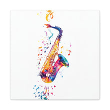 Load image into Gallery viewer, Vibrant Saxophone Canvas Wall Art - Perfect for Music Lovers
