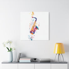 Load image into Gallery viewer, Vibrant Saxophone Canvas Wall Art - Perfect for Music Lovers
