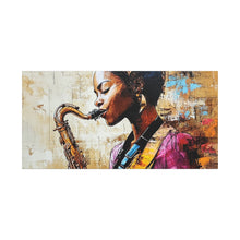 Load image into Gallery viewer, Saxophone Art Canvas, Elegant Wall Decor for Jazz Lovers, Music-Themed Home Decoration, Perfect Gift for Musicians, Unique Art Piece, [...]
