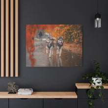 Load image into Gallery viewer, Husky Wall Art Canvas - Autumn Vibes Home Decor
