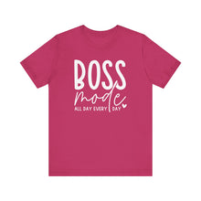 Load image into Gallery viewer, Boss Mode Unisex Jersey Tee - Motivational Short Sleeve Shirt for Entrepreneurs
