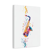 Load image into Gallery viewer, Vibrant Saxophone Canvas Wall Art - Perfect for Music Lovers
