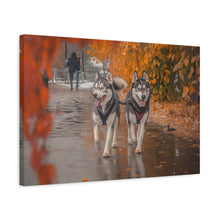 Load image into Gallery viewer, Husky Wall Art Canvas - Autumn Vibes Home Decor

