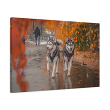 Load image into Gallery viewer, Husky Wall Art Canvas - Autumn Vibes Home Decor
