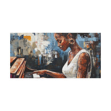 Load image into Gallery viewer, Piano Woman Canvas Art, Stylish Modern Decor, Gift for Music Lovers, Home Wall Art, Unique Artistic Playroom Decor
