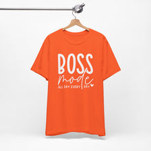 Load image into Gallery viewer, Boss Mode Unisex Jersey Tee - Motivational Short Sleeve Shirt for Entrepreneurs

