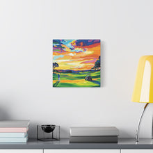 Load image into Gallery viewer, Vibrant Golf Sunset Canvas Art
