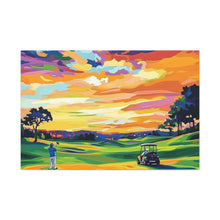 Load image into Gallery viewer, Vibrant Golf Sunset Canvas Art
