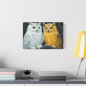 Owl Lovers Matte Canvas Print - Stretched Wall Art