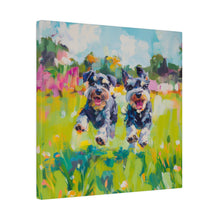 Load image into Gallery viewer, Playful Schnauzer Dogs Canvas Art
