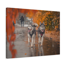 Load image into Gallery viewer, Husky Wall Art Canvas - Autumn Vibes Home Decor
