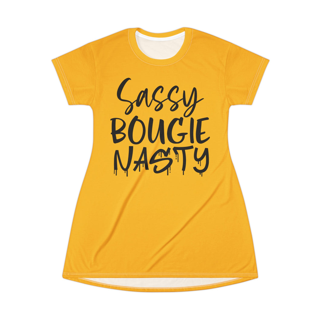 T-Shirt Dress (AOP) - Sassy