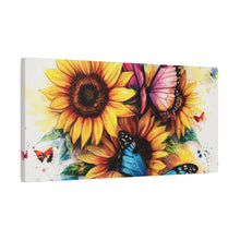 Load image into Gallery viewer, Vibrant Floral Canvas Wall Art, Butterfly Decor
