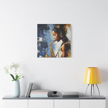 Load image into Gallery viewer, Saxophone Art Canvas, Music Lover Decor, Jazz Wall Art, Unique Gift for Musicians, Home Office Decoration, Inspirational Artwork
