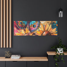 Load image into Gallery viewer, Colorful Butterfly and Sunflowers Canvas Art, Nature Wall Decor, Flower Artwork, Gift for Home, Boho Decor, Vibrant Art Print
