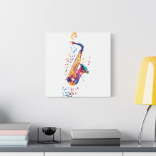 Load image into Gallery viewer, Vibrant Saxophone Canvas Wall Art - Perfect for Music Lovers
