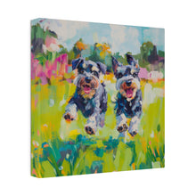 Load image into Gallery viewer, Playful Schnauzer Dogs Canvas Art
