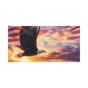 Eagle Sunset Canvas Wall Art - Patriotic Home Decor