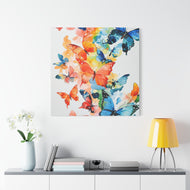 Colorful Butterfly Wall Art Canvas, Stretched Canvas Decor, Home Decor, Butterfly Print, Nature Wall Art, Gift for Nature Lovers