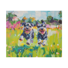 Load image into Gallery viewer, Playful Schnauzer Dogs Canvas Art
