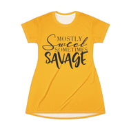T-Shirt Dress (AOP) - Savage