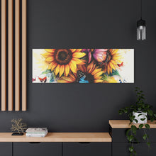 Load image into Gallery viewer, Vibrant Floral Canvas Wall Art, Butterfly Decor
