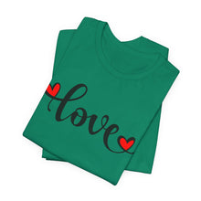 Load image into Gallery viewer, Love Graphic Unisex Short Sleeve Tee - Perfect for Valentine's Day and Everyday Wear
