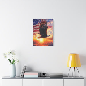 Patriotic Eagle Canvas Wall Art