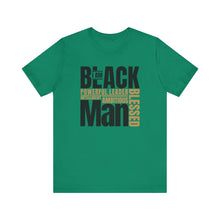 Load image into Gallery viewer, Empowering Unisex Jersey Tee - "I Am BLACK Man: Powerful Leader, Intelligent, Ambitious, Blessed"
