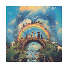 Load image into Gallery viewer, Rainbow Bridge Dog Canvas Artwork - Pet Lovers Home Decor
