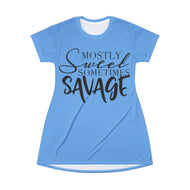 T-Shirt Dress (AOP) - Savage