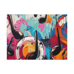 Colorful Music Note Canvas Wall Art - Vibrant Home Decor for Music Lovers
