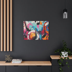 Colorful Music Note Canvas Wall Art - Vibrant Home Decor for Music Lovers